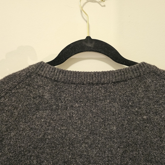 MADEWELL | Dashwood V-neck Sweater With Bubble Sleeves. Sz M. Gray. Wool Blend. - Picture 10 of 10